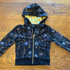 Looney Tunes Tweety Lot 29  Black & Gold Zipper Hoodie Child XL